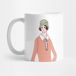 Colorful Art Deco Inspired Vintage fashion Illustration Mug